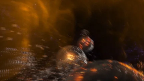 Travel between planets in space 库存影片 115065717