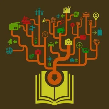 Travel the book Ilustración de archivo