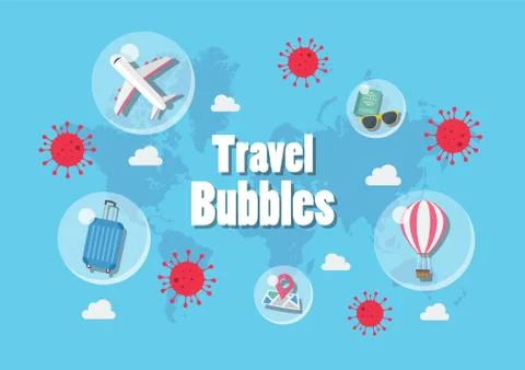 Travel bubles concept Stock Illustration