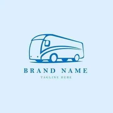 Travel bus icons,  vector emblems tour transport or public, transportation .. Stock Illustration