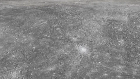 The travel of the camera on the surface of the Mercury in high quality.On Stock Footage 107469956