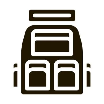 Travel Camping Backpack Icon Vector Glyph Illustration Illustrazione stock