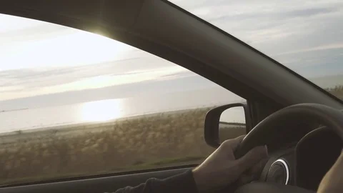 Travel in car driver guide Stock Footage 82969908