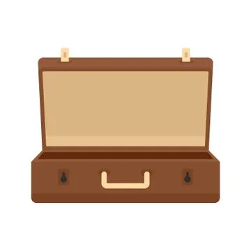 Travel case icon, flat style Stockillustratie
