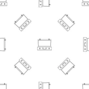 Travel case pattern seamless vector Stock Illustration