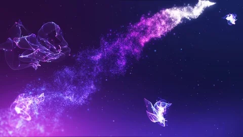 Travel close to a stop motion Comet and Trough the gas Tail and nebula in bg. Stock Footage 100513058