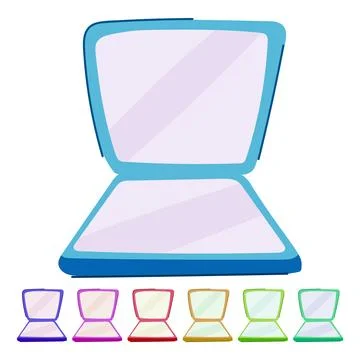 Travel compact mirror vector cartoon graphic Illustrazione stock