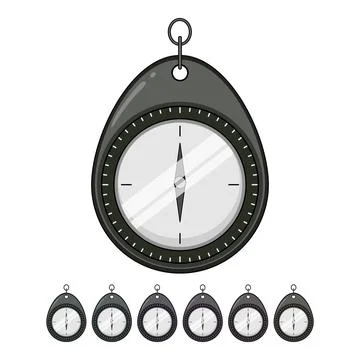 Travel compass cartoon vector graphic Stock Illustration
