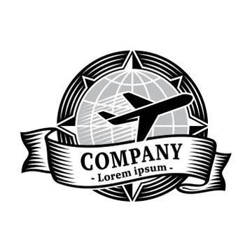 Travel, compass, globe logo. Vector and illustration. Stock Illustration
