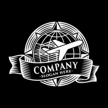 Travel, compass, globe logo. Vector and illustration. Stock Illustration