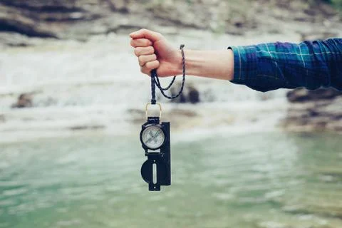 Travel compass Stock Photos