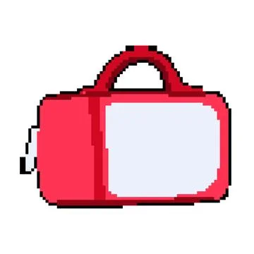 Travel compression bag pixel art vector illustration Stock Illustration