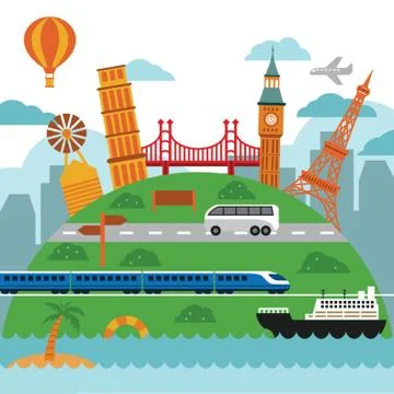 Travel Concept Ilustração Stock