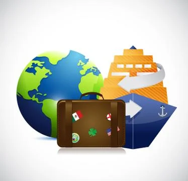 Travel concept illustration design Stock Illustration