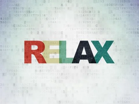 Travel concept: Relax on Digital Data Paper background 스톡 일러스트
