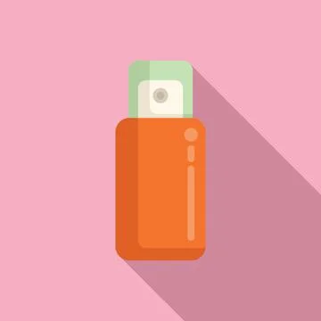 Travel deodorant icon flat vector. Spray bottle Ilustración de archivo