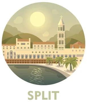 Travel destination Split Ilustración de archivo
