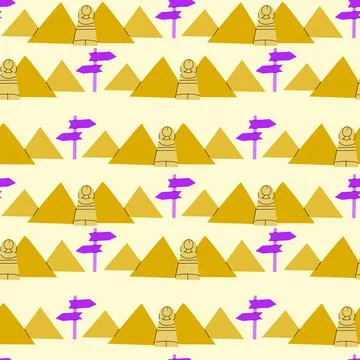Travel destinations summer seamless pattern Stock Illustration