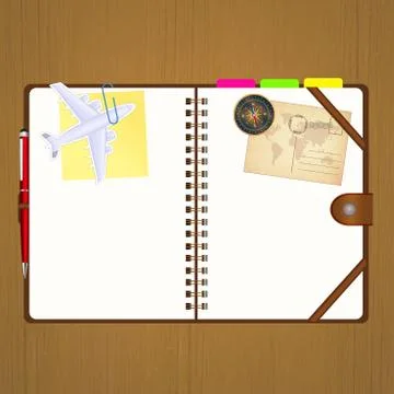 Travel diary Stock Illustration