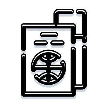 Travel document and identification icon with globe Stock-Illustration