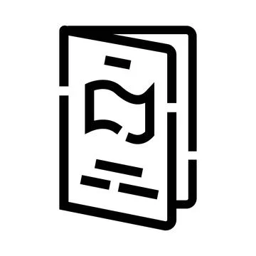 Travel document icon with flag symbol for identity Stock Illustration
