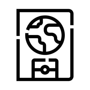 Travel document with world globe and personal identification Stock Illustration