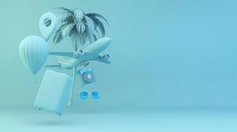 Travel elements concept Stock Illustration