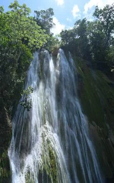 Travel environment cascade scenery vertical hd photo Stock Photos