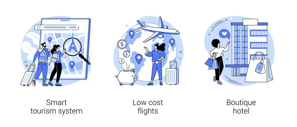 Travel experience abstract concept vector illustrations. Stock Illustration