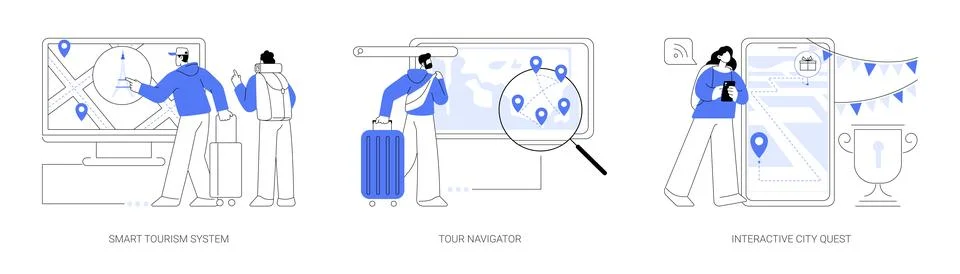 Travel experience abstract concept vector illustrations. Stock-Illustration