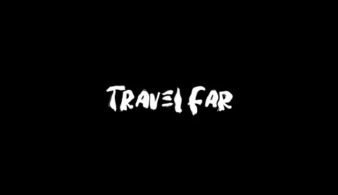 Travel Far Bold Grunge Text Typography Animation On Black Background 库存影片 286944940
