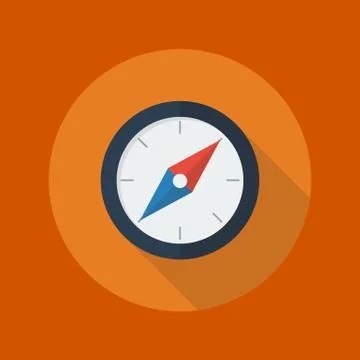 Travel Flat Icon. Compass Stock Illustration