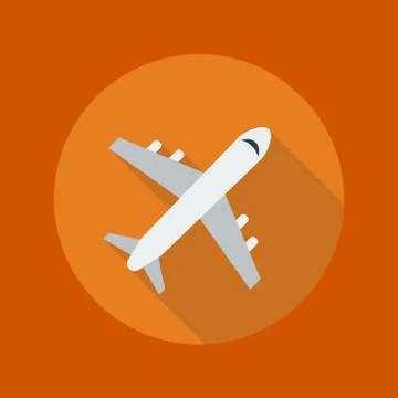 Travel Flat Icon. Plane Ilustración de archivo