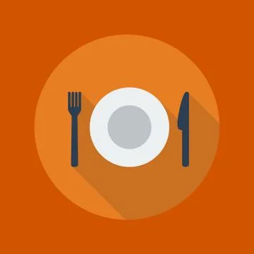 Travel Flat Icon. Restaurant Stock Illustration