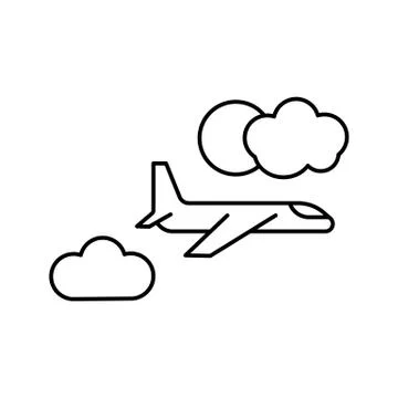 Travel, flight, plane line icon. elements of airport, travel illustration ico Stock Illustration