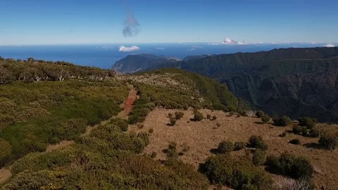 Travel forward over Mountain Summit Video stock 74487402