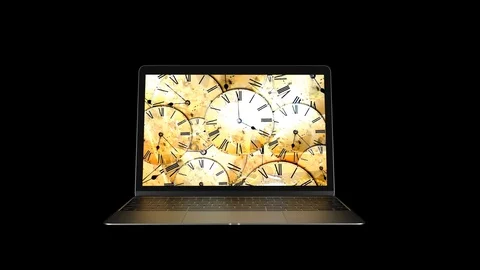 Travel to the future. Distortion of time. Computer techologies. 64. Video stock 104366077