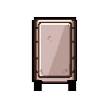 Travel hard shell suitcase pixel art vector illustration Stock Illustration