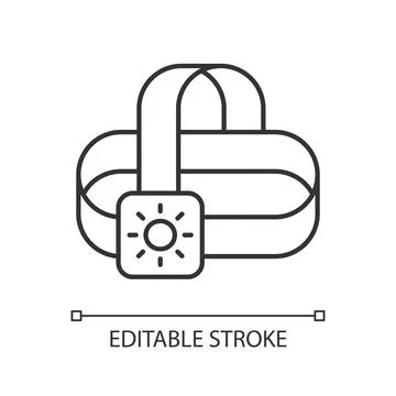 Travel headlamp linear icon Stock Illustration