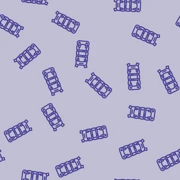 Travel hiking backpack line vector seamless pattern Stock Illustration