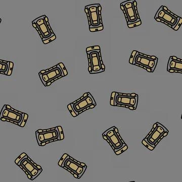 Travel hiking backpack vector seamless pattern 库存插图