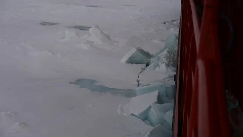 Travel In the ice , Arctic Stock Footage 80209477
