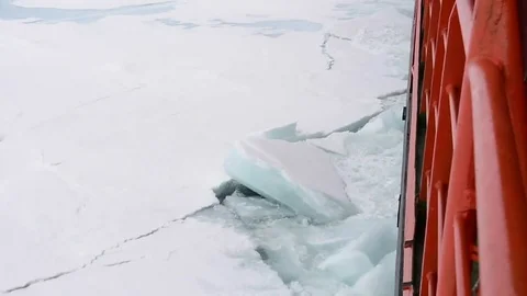 Travel In the ice , Arctic Stock Footage 80209508