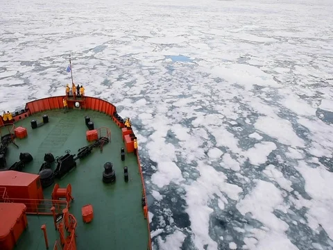 Travel In the ice , Arctic Stock Footage 81304914