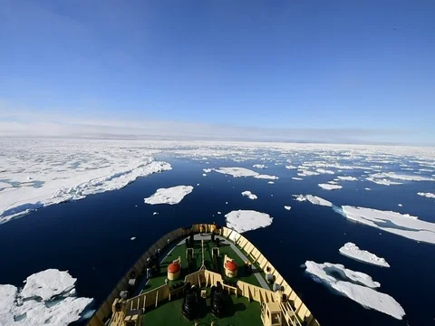 Travel In the ice , Arctic Stock Footage 81309514