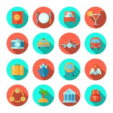 Travel Icon Flat Illustration