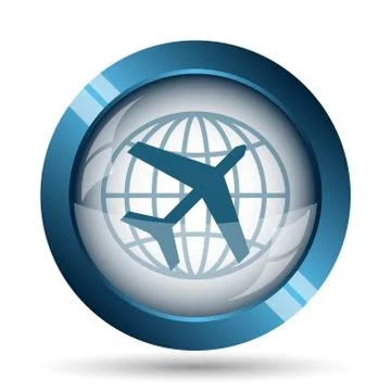 Travel icon. Internet button on white background.. Stock Illustration