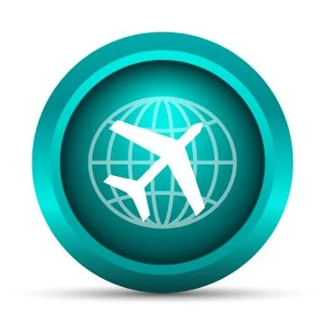 Travel icon. Internet button on white background.. Stock Illustration