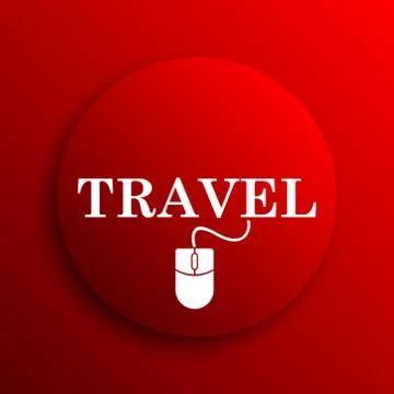 Travel icon. Internet button on white background.. Stock Illustration