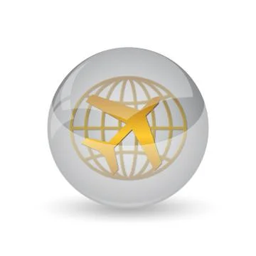 Travel icon. Internet button on white background. . Stock Illustration